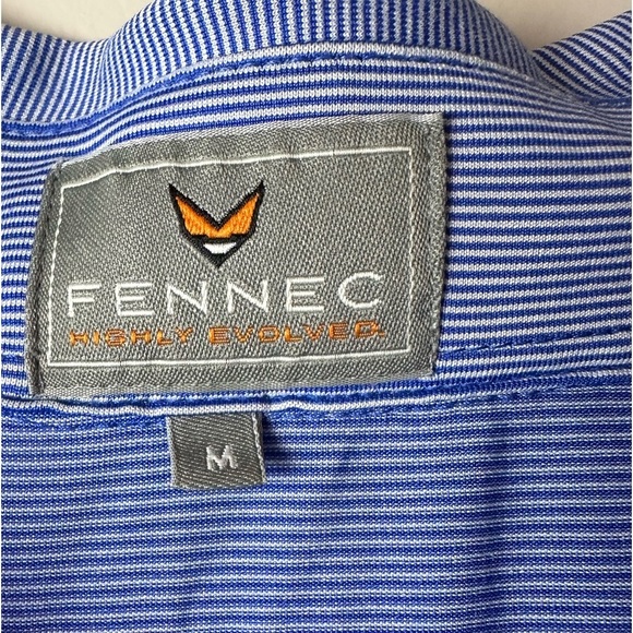 Fennec Highly Evolved Men's Striped Moisture Wicking Polo Shirt Size Medium - Picture 4 of 5
